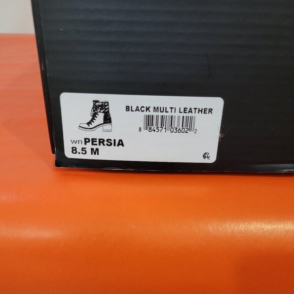 Nine West Black Leather & Suede Heeled Hiking Boot Size 8.5 - Picture 9 of 9